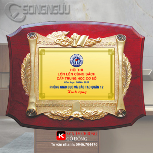 Alternative view of Kỷ niệm chương gỗ đồng đường sách