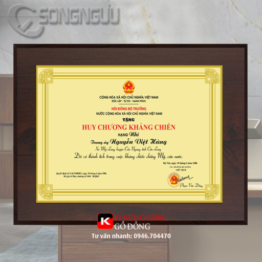 Alternative view of Mẫu Huân chương kháng chiến