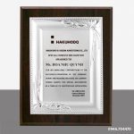 Bảng vinh danh màu bạc 23cm x 28cm