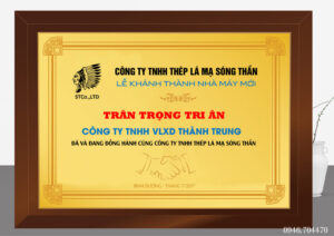 Kỷ niệm chương gỗ đồng tri ân