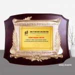Kỷ niệm chương gỗ đồng 23cm x 30cm