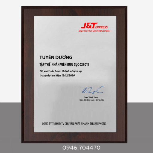 Bảng tuyên dương bạch kim