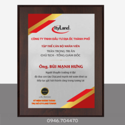 Bảng tri ân lãnh đạo cao cấp