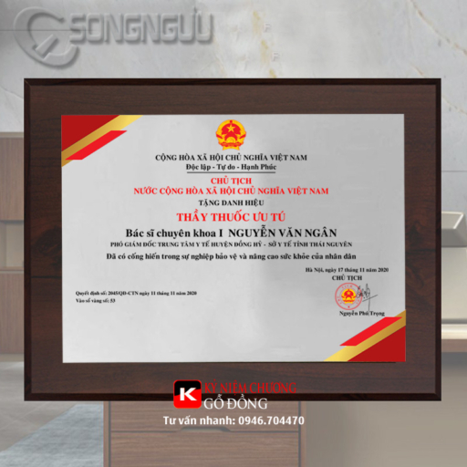 Alternative view of Bảng vinh danh Thầy thuốc ưu tú