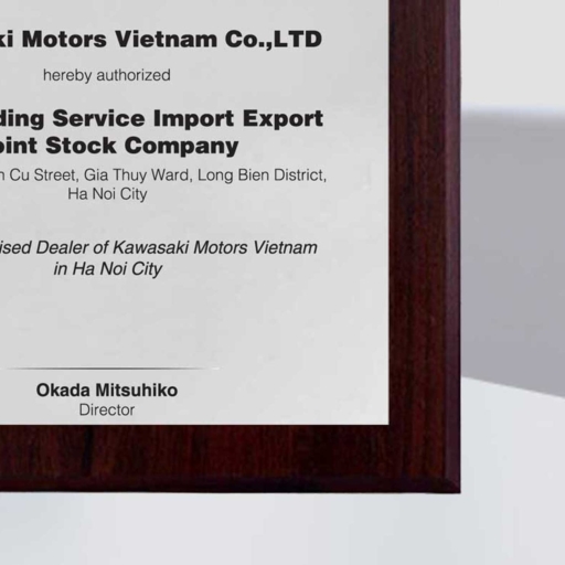 Alternative view of Bằng chứng nhận đại lý ủy quyền chính thức trung tâm bảo hành chính hãng