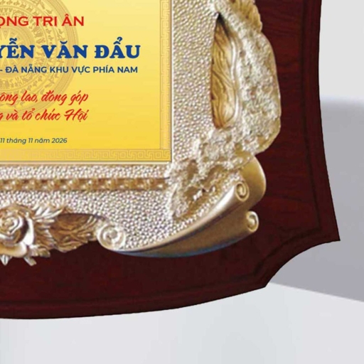 Alternative view of Kỷ niệm niệm chương gỗ tri ân những đóng góp cho hội đồng hương